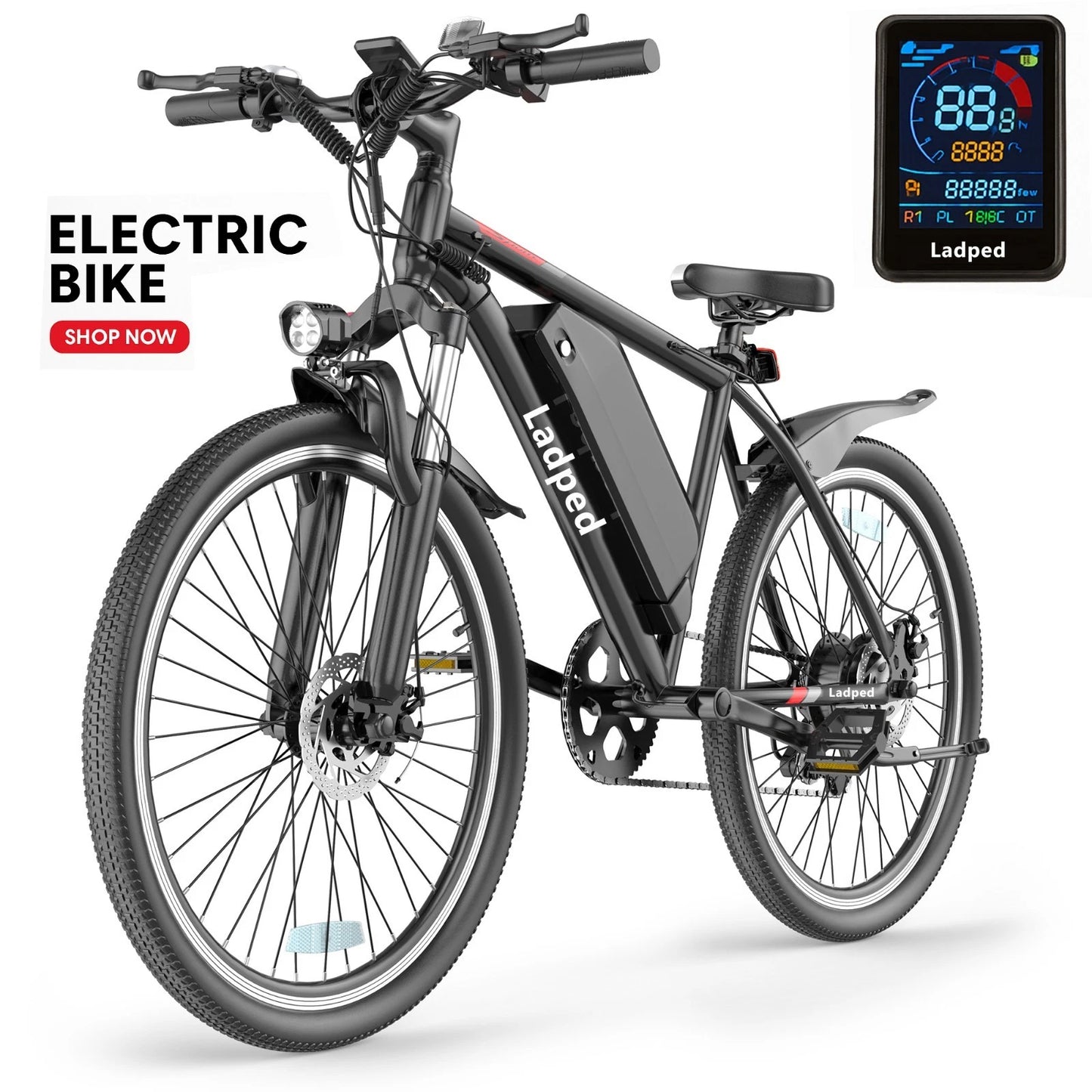 REFURBISHED "A Grade" LADPED BK900 Electric MTB Electric Bike 9AH Battery with Smart APP for Adults