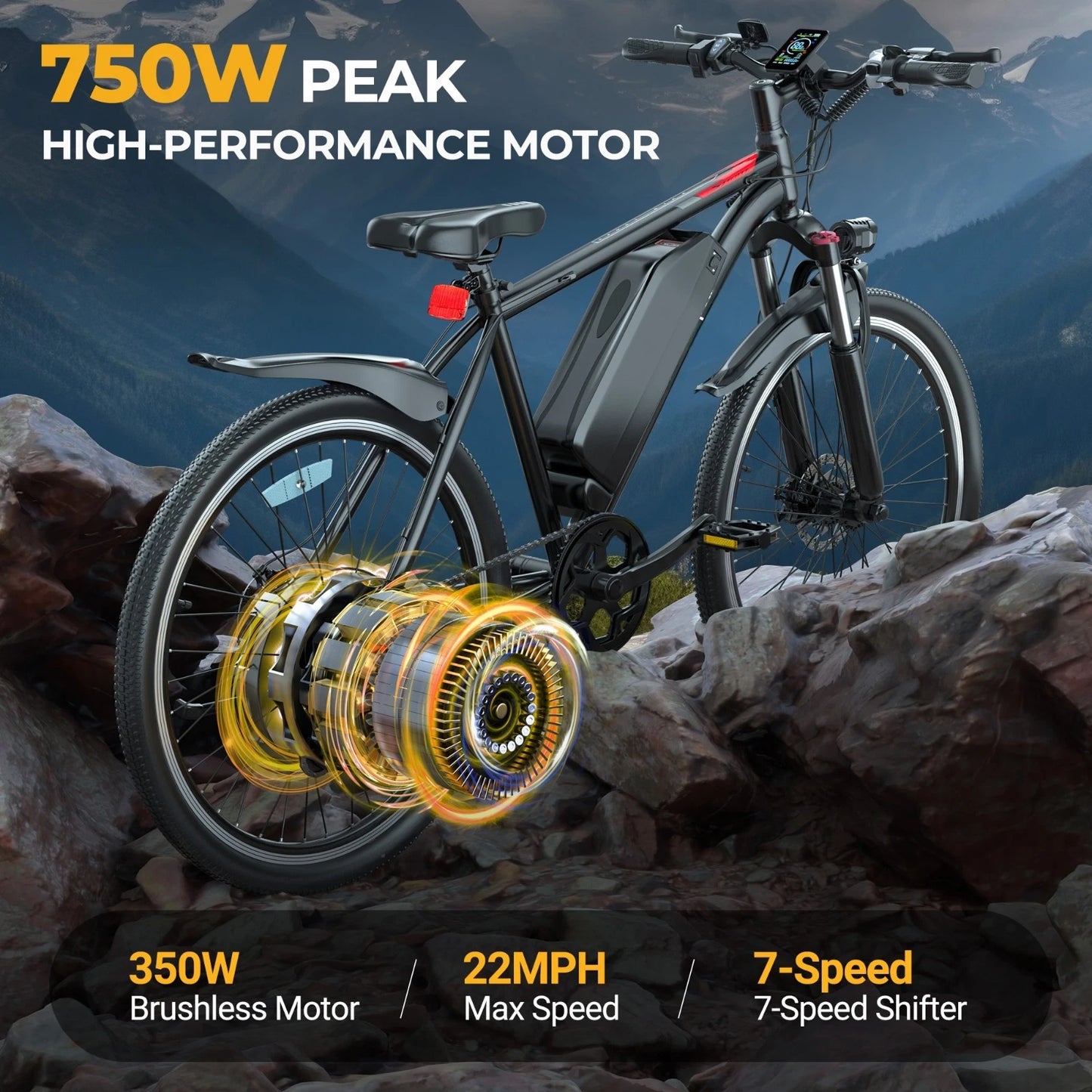 REFURBISHED "A Grade" LADPED BK900 Electric MTB Electric Bike 9AH Battery with Smart APP for Adults