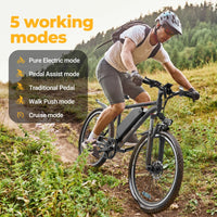 REFURBISHED "A Grade" AOVOPRO BK900 Electric MTB Electric Bike 9AH Battery with Smart APP for Adults