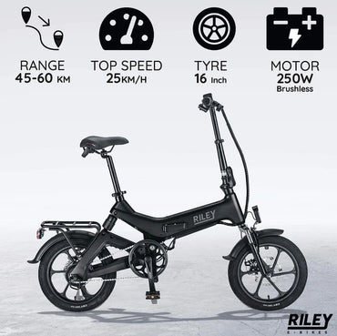 RILEY RB1 E-Bike 250W Compact Folding Electric Bike